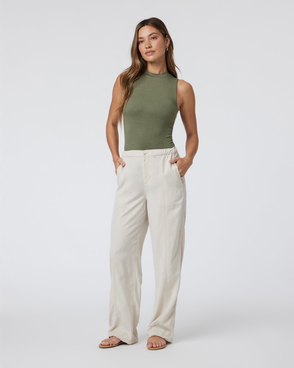 Halo Mock Bodysuit Dark Metal Sleeveless Bodysuit | Vuori US