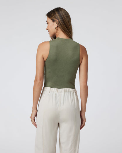 Halo Mock Bodysuit Dark Metal Sleeveless Bodysuit | Vuori US