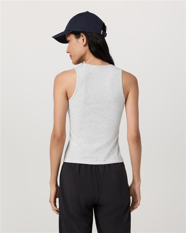 Pose Layering Tank Women's White Heather Grey Tank Top | Vuori US
