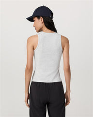 Pose Layering Tank Women's White Heather Grey Tank Top | Vuori US