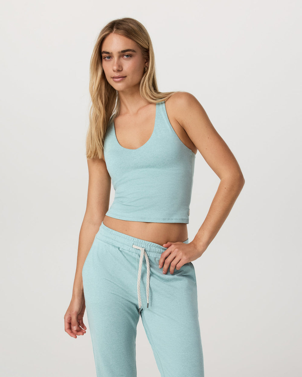 Halo Performance Crop 2.0 Sea Spray Heather | Vuori Discount