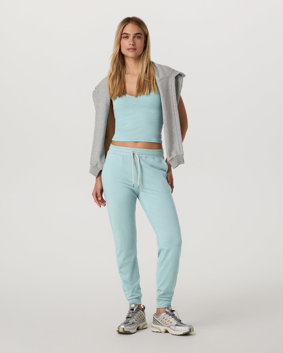 Halo Performance Crop 2.0 Sea Spray Heather | Vuori Discount