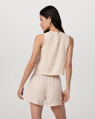 Trestles Twill Crop Tank Women's Sand Dollar Tank Top | Vuori Outlet