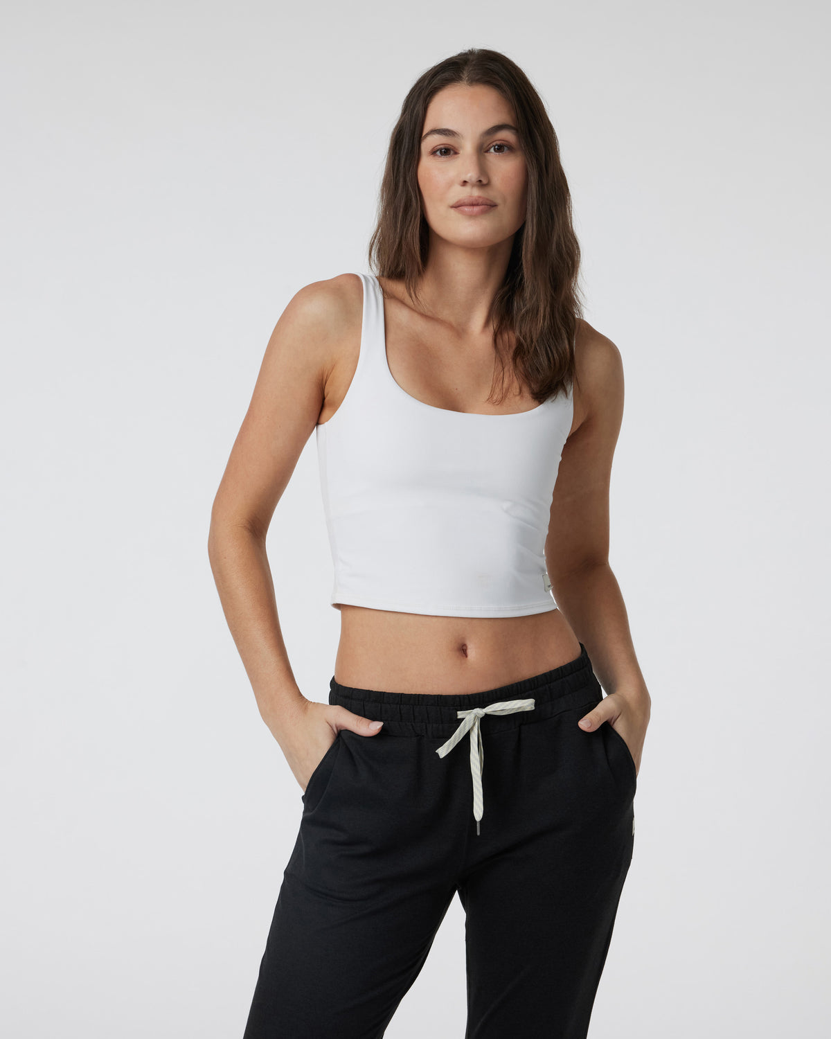 Daily Crop Women's White Crop Tank Top | Vuori Clothing