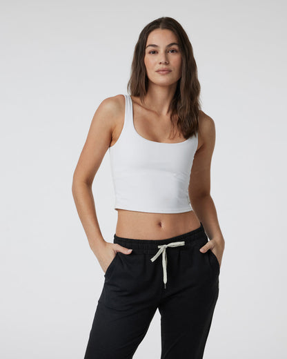 Daily Crop Women's White Crop Tank Top | Vuori Clothing