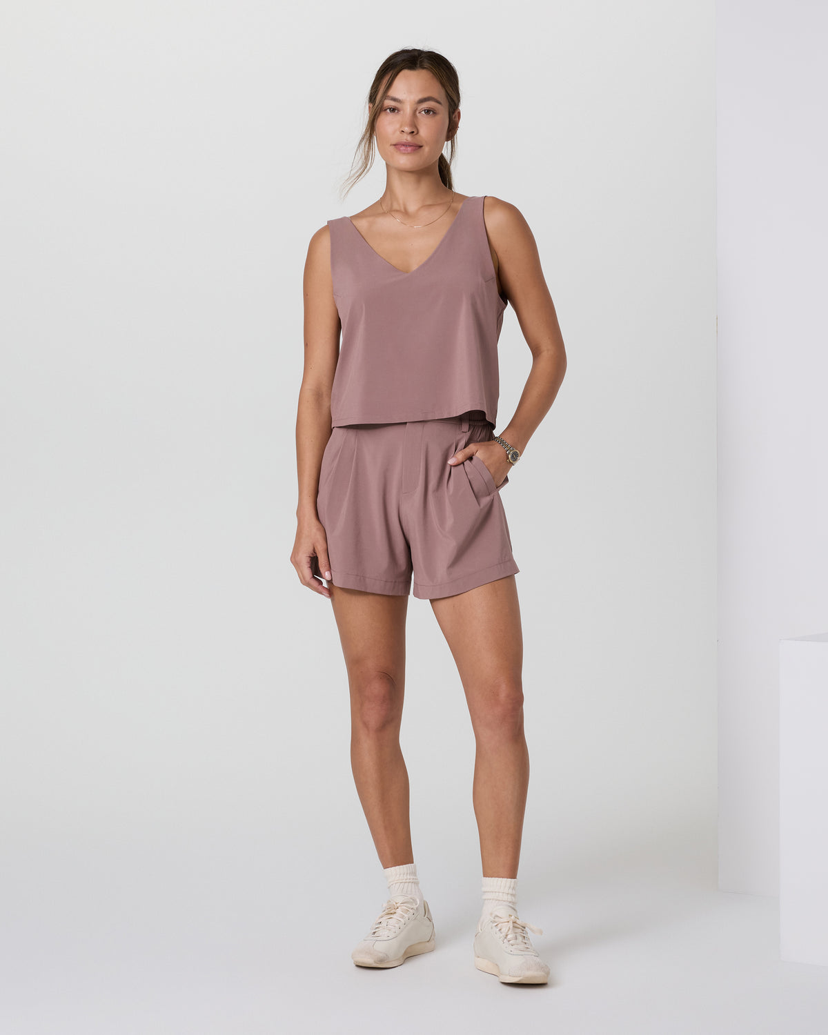 Villa Cropped Tank Zion Rose | Vuori