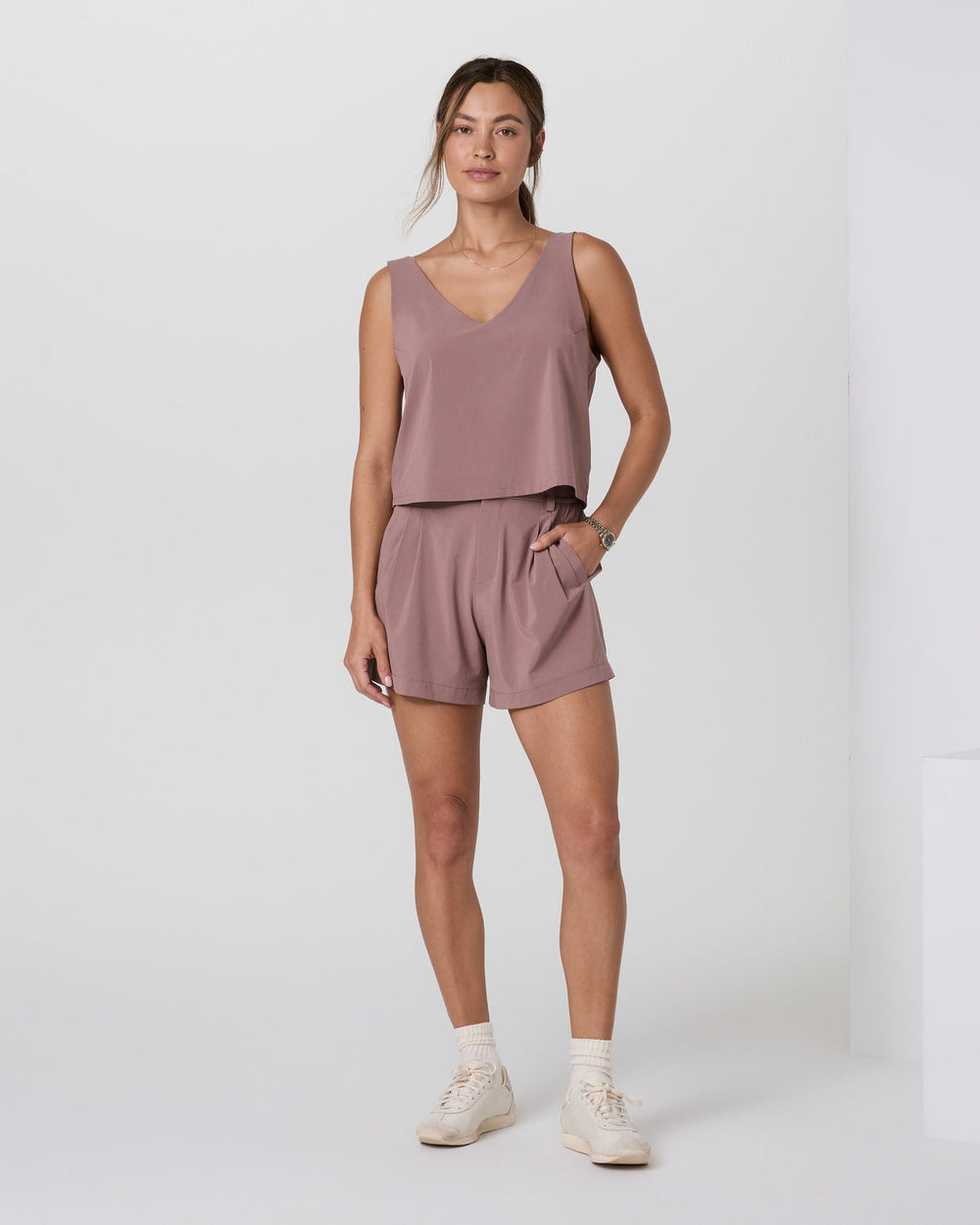 Villa Cropped Tank Zion Rose | Vuori