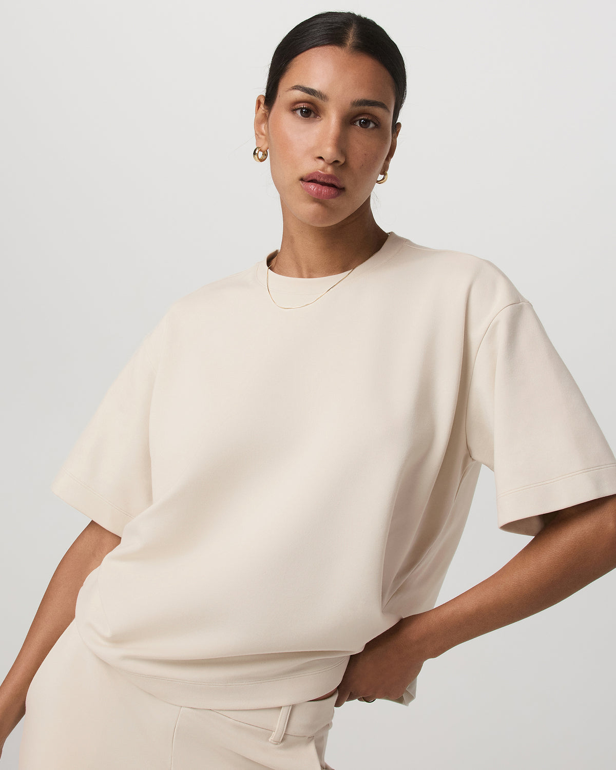 Short Sleeve Maven Oversized Tee Women's Bone Tee Shirt | Vuori Online