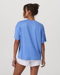 Energy Tee Long Women's Riviera Blue Heather Tee Shirt | Vuori For sale