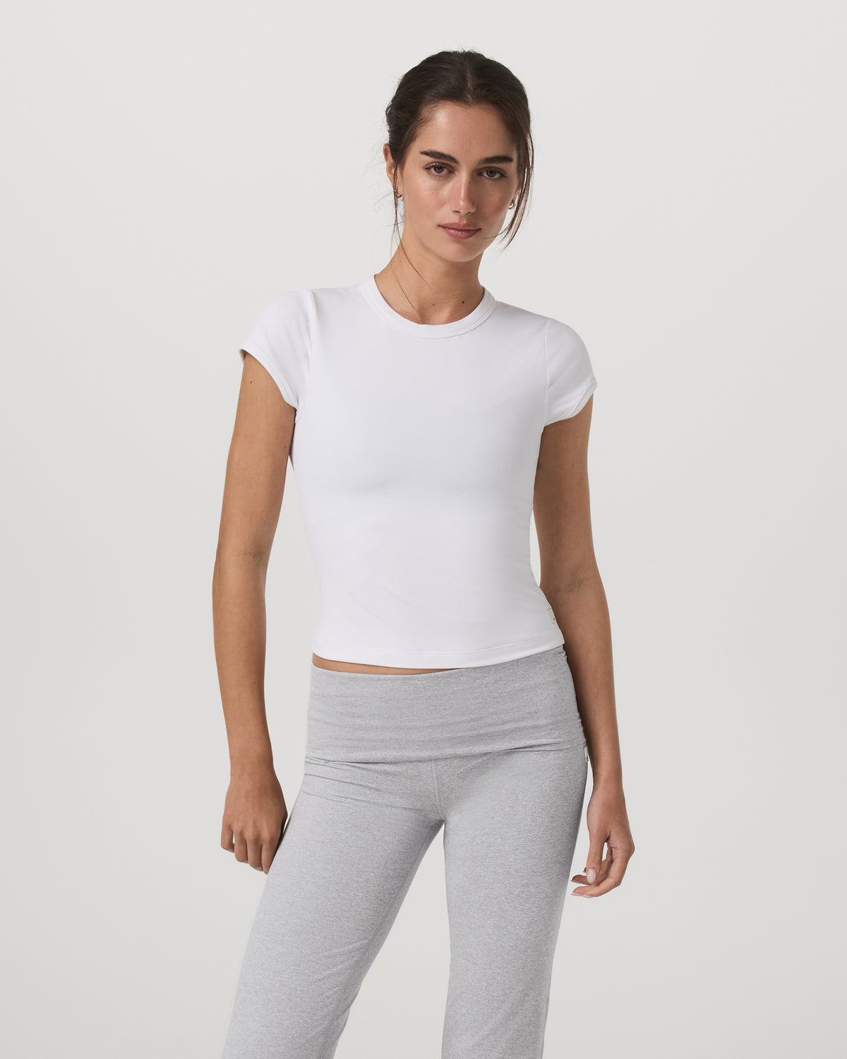 Halo Baby Tee Women's White Fitted Crewneck Tee Shirt | Vuori Online