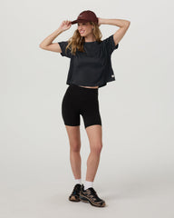Energy Tee Women's Black Heather Oversized Tee | Vuori US