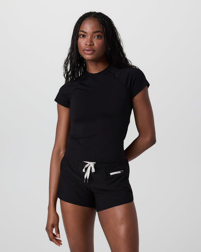 Short Sleeve Seamless Surge Tee Black | Vuori Outlet