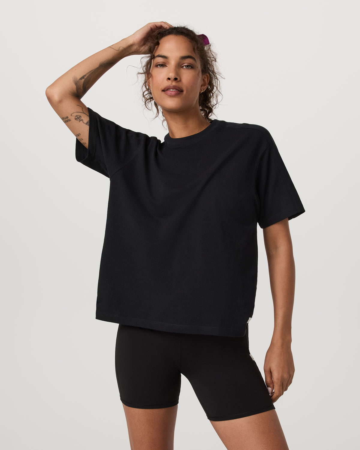 Short Sleeve Heavyweight Oversized Cotton Tee Black | Vuori On sale