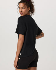 Short Sleeve Heavyweight Oversized Cotton Tee Black | Vuori On sale