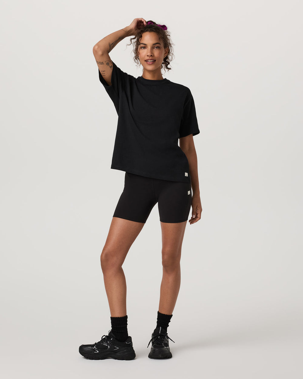 Short Sleeve Heavyweight Oversized Cotton Tee Black | Vuori On sale