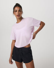 Energy Tee Women's Lilac Breeze Heather Oversized Shirt | Vuori Outlet