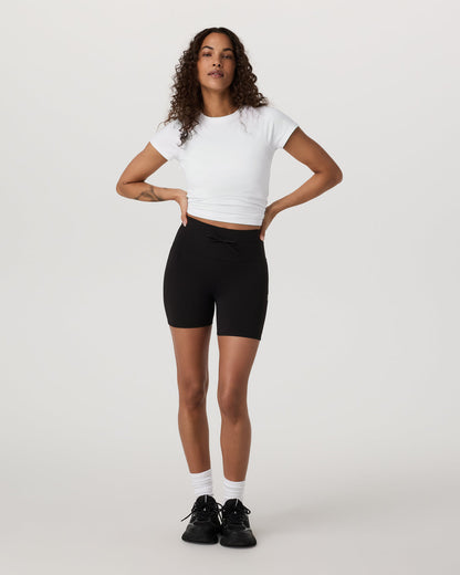 Short Sleeve Seamless Surge Tee White | Vuori US