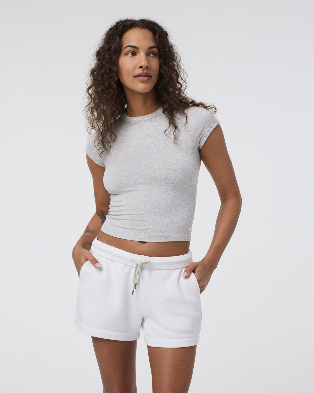 Halo Baby Tee Pale Grey Heather | Vuori