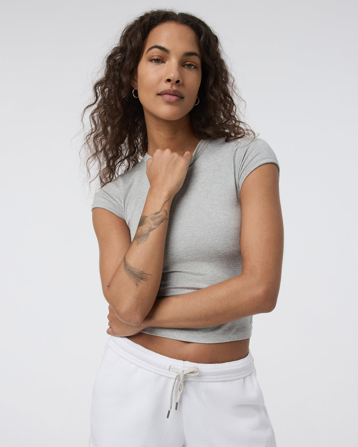 Halo Baby Tee Pale Grey Heather | Vuori
