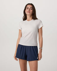 Short Sleeve Feather Classic Tee White Heather T-Shirt | Vuori US