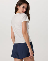 Short Sleeve Feather Classic Tee White Heather T-Shirt | Vuori US