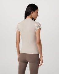 Short Sleeve Pose Button Up Women's Mushroom Crewneck | Vuori Online