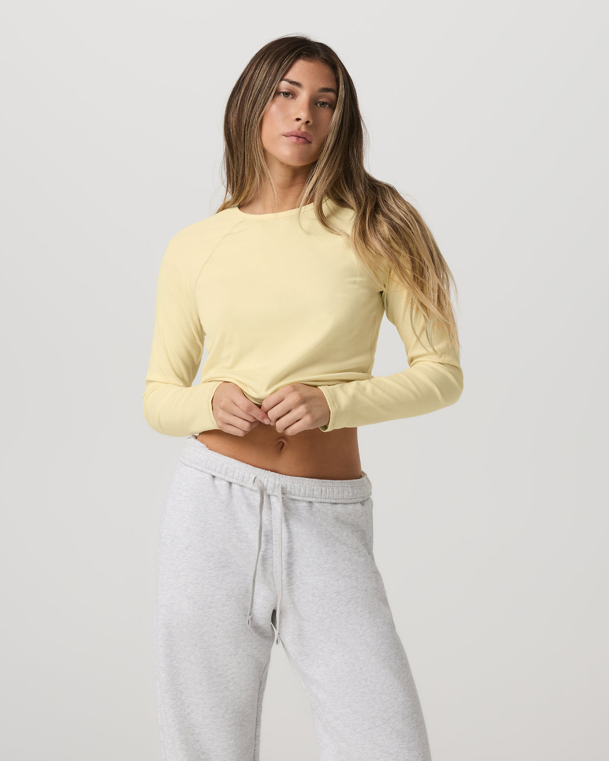 Long Sleeve Pose Crew Women's Lemon Snap Long Sleeve | Vuori On sale