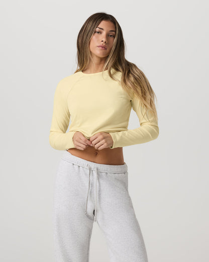 Long Sleeve Pose Crew Women's Lemon Snap Long Sleeve | Vuori On sale