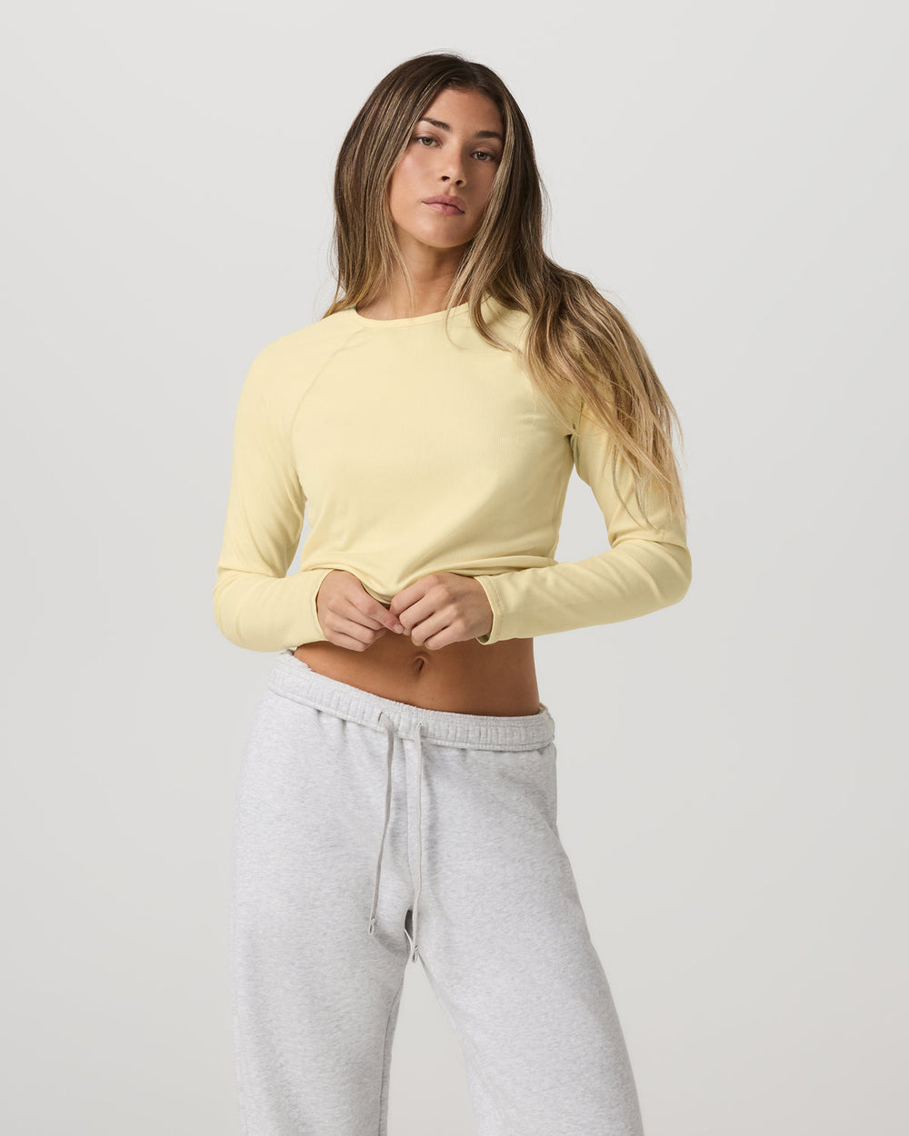 Long Sleeve Pose Crew Women's Lemon Snap Long Sleeve | Vuori On sale