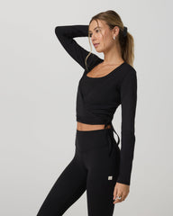 Vuori AllTheForm™ Wrap Top Women's Black Wrap Top | Vuori Online