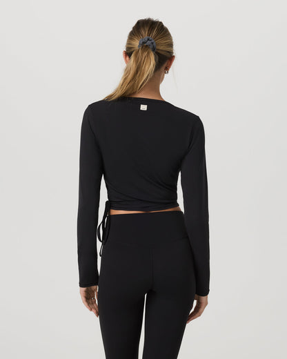Vuori AllTheForm™ Wrap Top Women's Black Wrap Top | Vuori Online