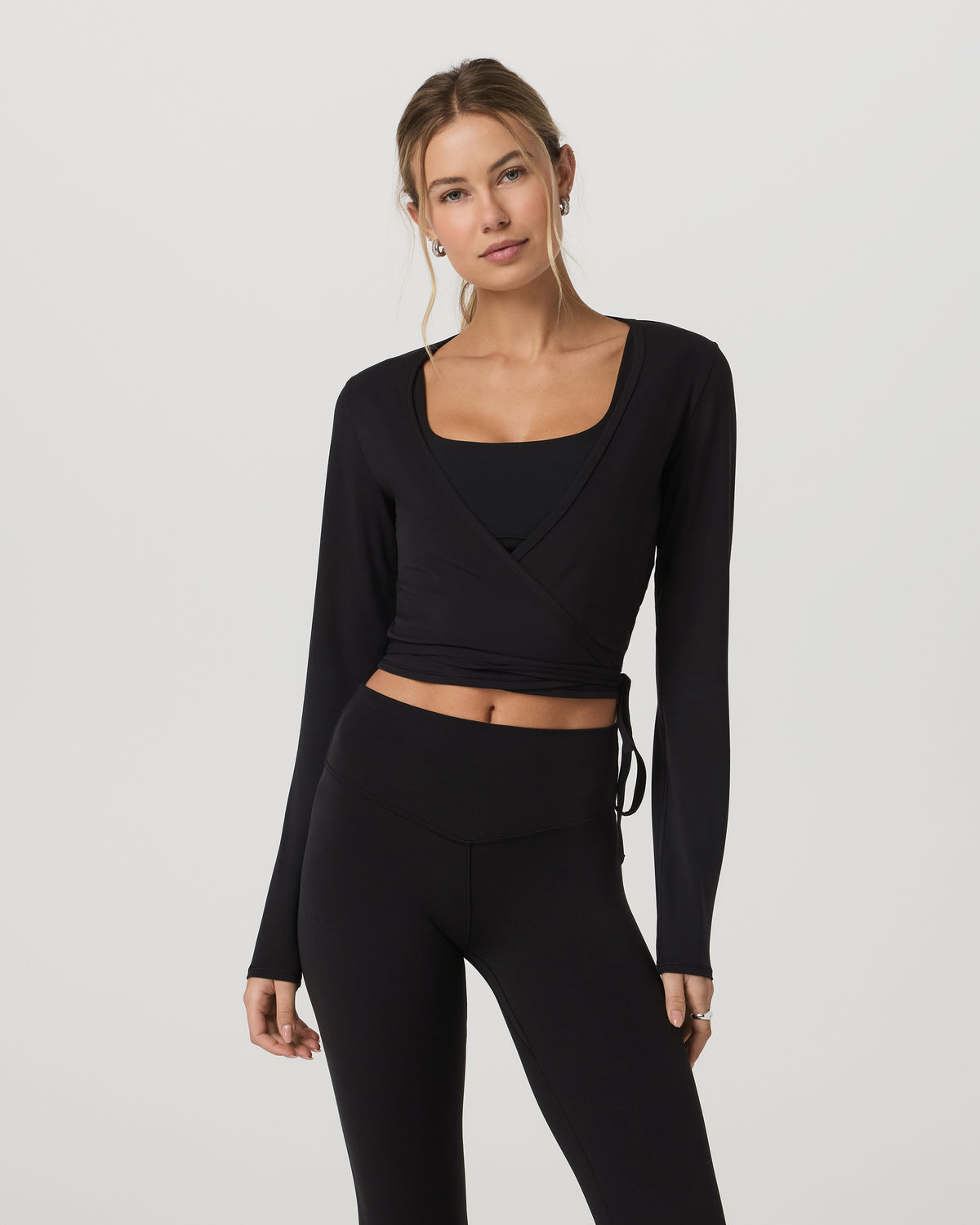 Vuori AllTheForm™ Wrap Top Women's Black Wrap Top | Vuori Online