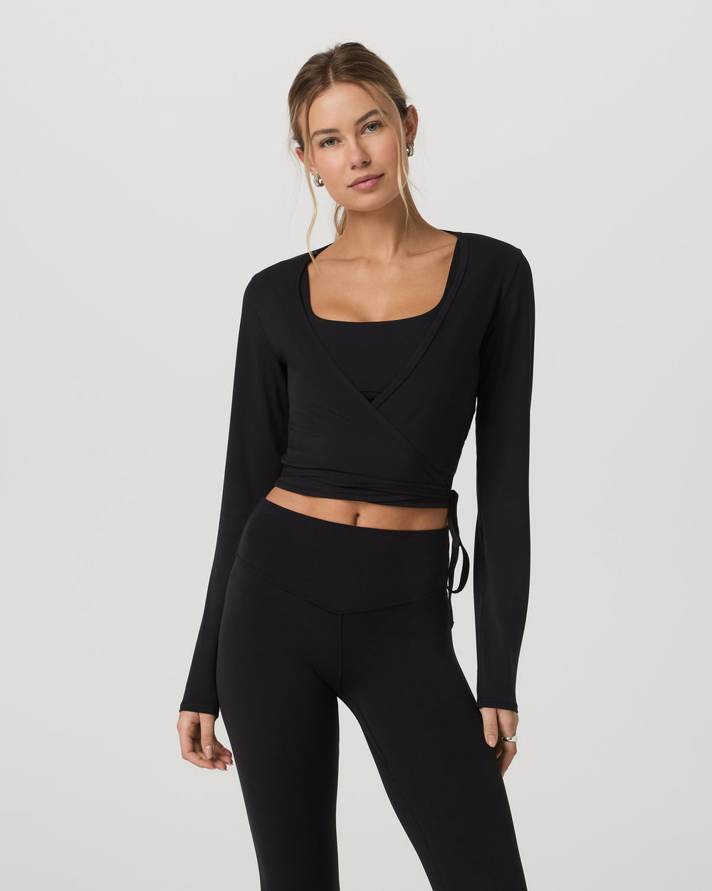 Vuori AllTheForm™ Wrap Top Women's Black Wrap Top | Vuori Online