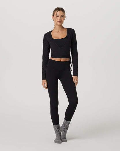 Vuori AllTheForm™ Wrap Top Women's Black Wrap Top | Vuori Online