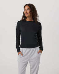 Daydream Crew Lightweight Black Long Sleeve Shirt | Vuori Outlet