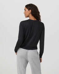 Daydream Crew Lightweight Black Long Sleeve Shirt | Vuori Outlet