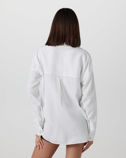 Trestles Twill Button Up White | Vuori