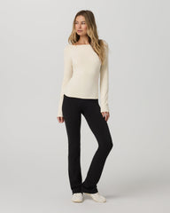 Long Sleeve Tuvalu Boat Neck Bone | Vuori Discount