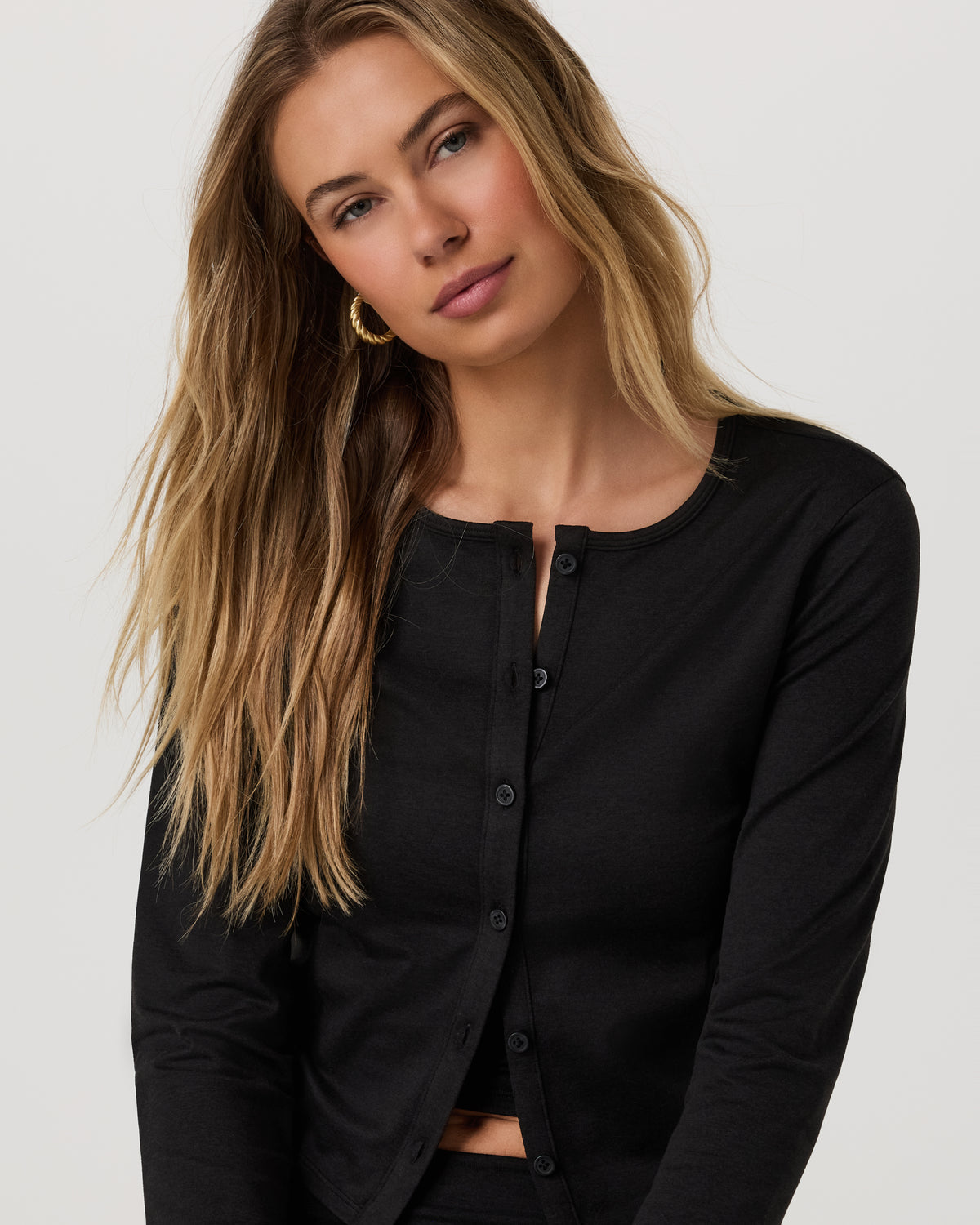Halo Cardigan 2.0 Black Heather | Vuori For sale