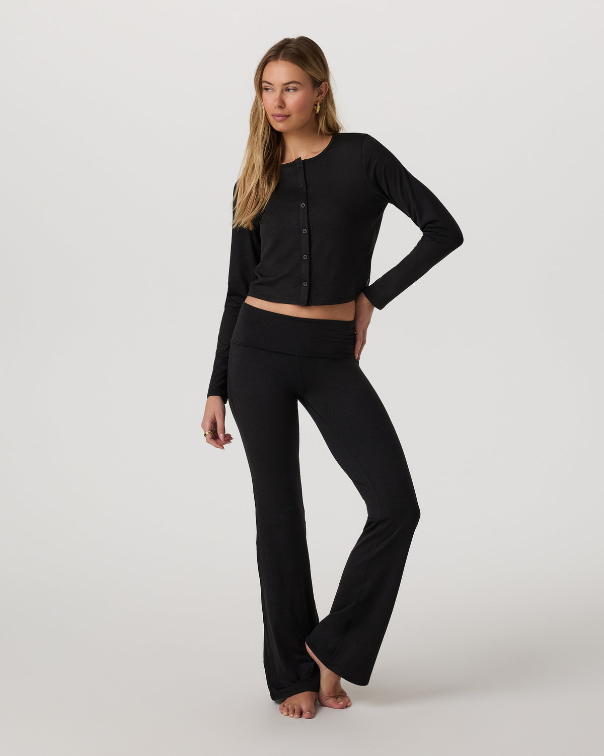 Halo Cardigan 2.0 Black Heather | Vuori For sale