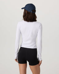 Long Sleeve Tuvalu Henley Women's White Shirt | Vuori