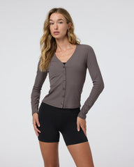 Long Sleeve Pose Cardigan Chia Ribbed Cardigan | Vuori Discount