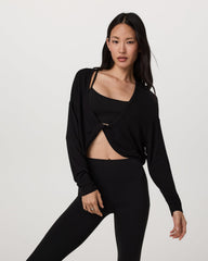 Long Sleeve Twist Top Women's Black Twist Top | Vuori Sale