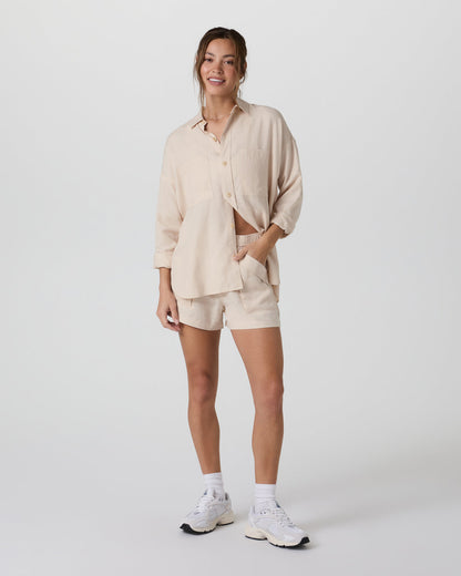 Trestles Twill Button Up Sand Dollar | Vuori On sale