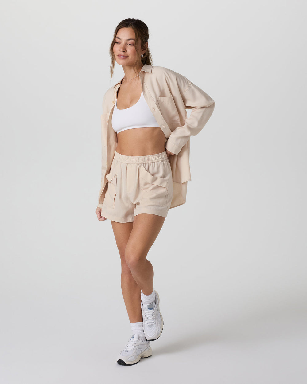 Trestles Twill Button Up Sand Dollar | Vuori On sale