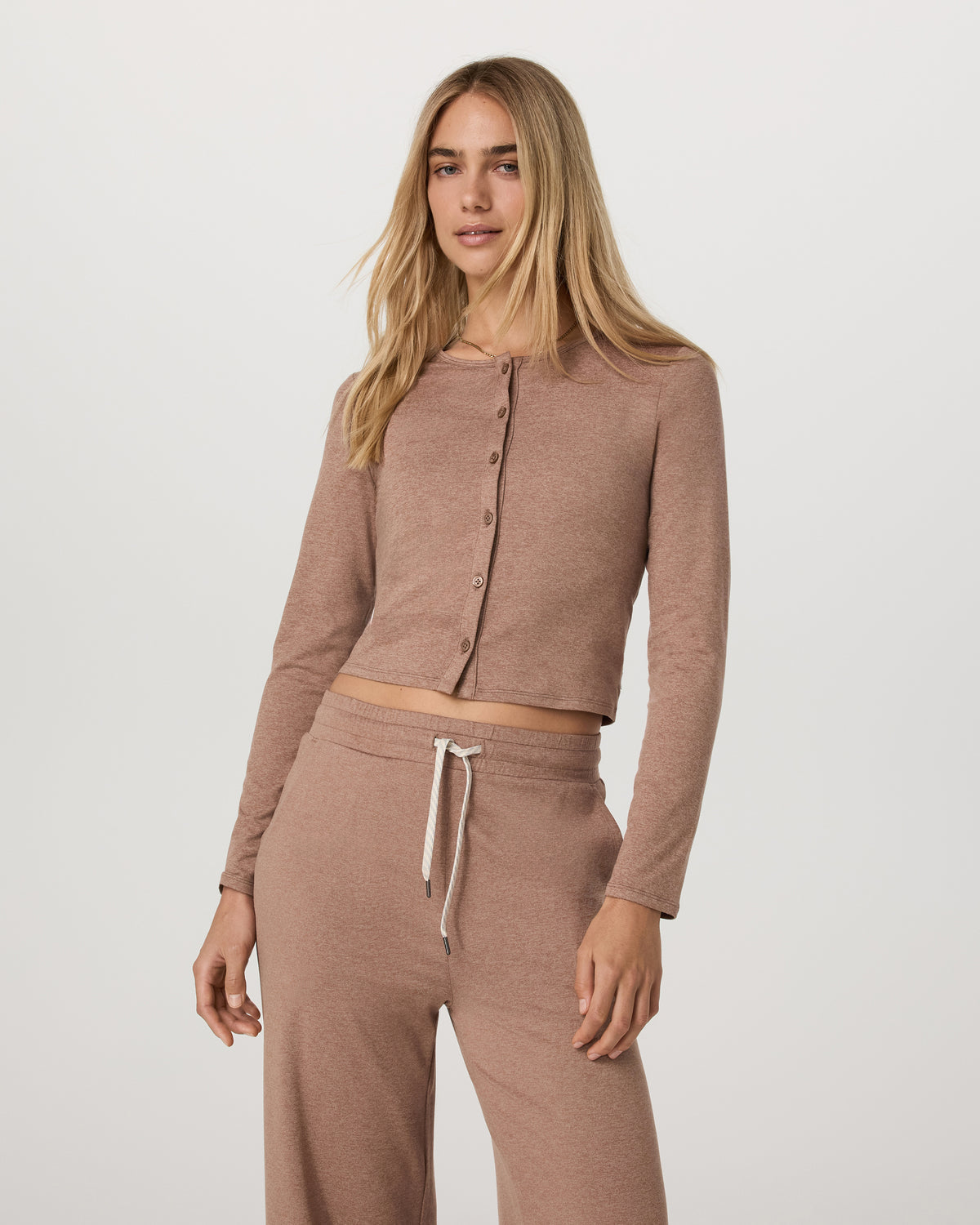 Halo Cardigan 2.0 Women's Nutmeg Heather Cardigan | Vuori For sale