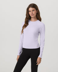 Long Sleeve Pose Crew Women's Lavender Ice Crewneck | Vuori Clothing