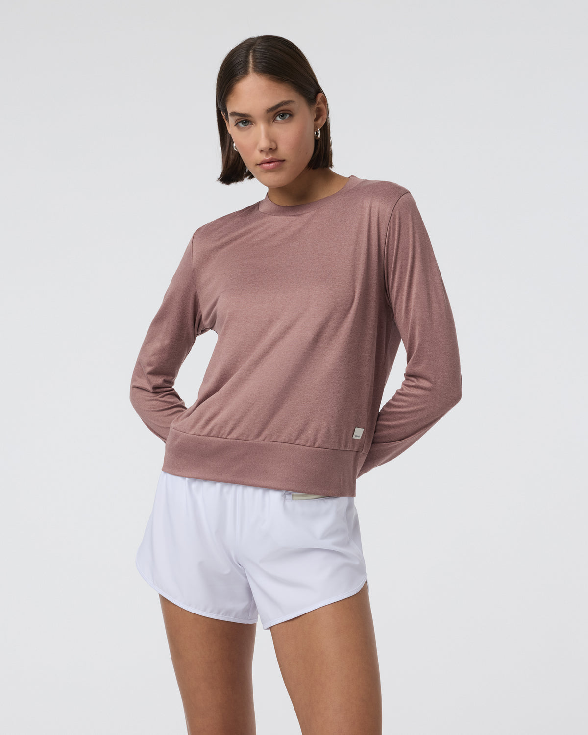 Daydream Crew Sedona Brown Heather Long Sleeve Top | Vuori Discount