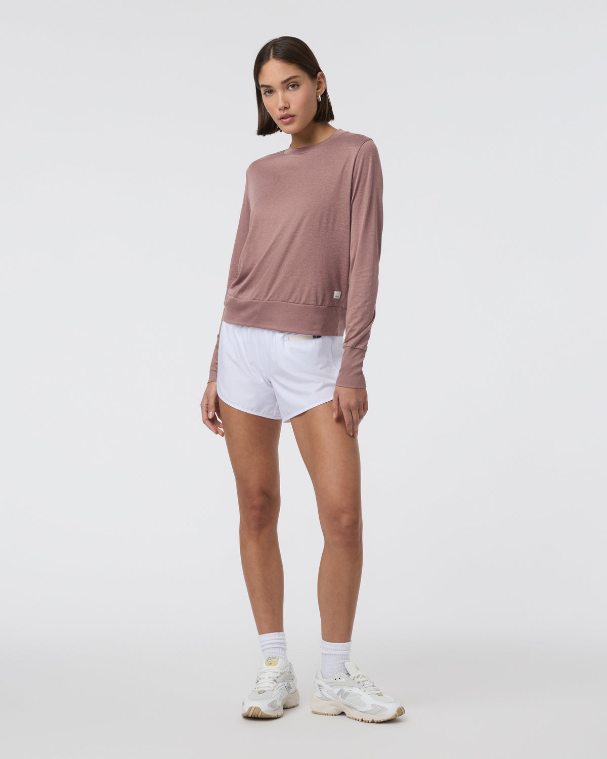 Daydream Crew Sedona Brown Heather Long Sleeve Top | Vuori Discount