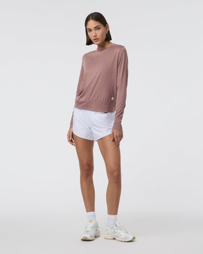 Daydream Crew Sedona Brown Heather Long Sleeve Top | Vuori Discount